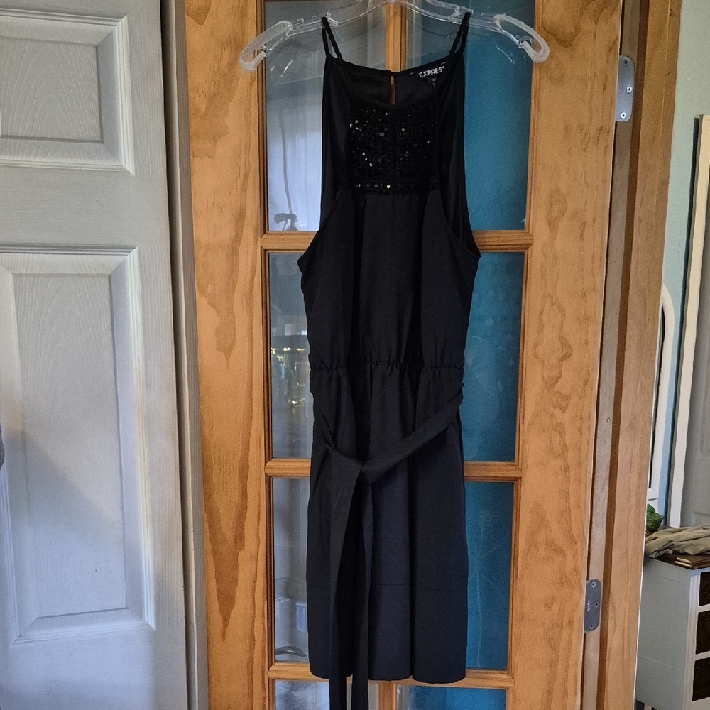 Express Black Sequin Dress